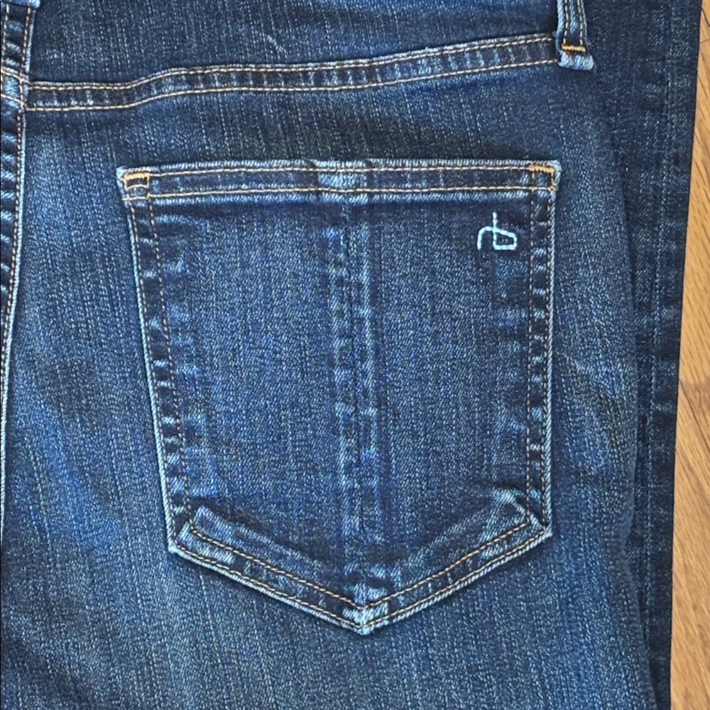 Rag & Bone Riverdale High Rise Ankle Skinny Dark Wash Blue Jeans Women’s Size 28 - Picture 13 of 15